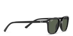 Shop Ray-Ban Junior Leonard Kids Square Sunglasses in Black online.