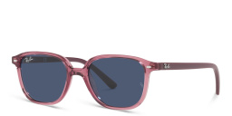 Ray-Ban Junior Leonard Kids Square Sunglasses in Transparent Pink – Product Photo 2