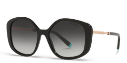 Shop TIFFANY Oversized Irregular Sunglasses in Black online.