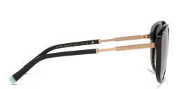 Shop TIFFANY Oversized Irregular Sunglasses in Black online.