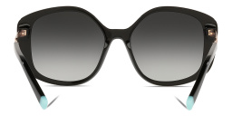 Shop TIFFANY Oversized Irregular Sunglasses in Black online.