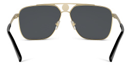 VERSACE Greca Rectangle Sunglasses in Gold/Matte Black – Product Photo 4