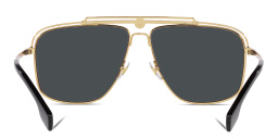 VERSACE Greca-detailed Aviator Sunglasses in Gold – Product Photo 4