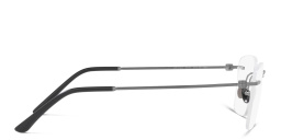 نظارات طبية مستطيلة واسعة بدون إطار من جورجو أرماني بلون رصاصي مطفي - صورة المنتج 3