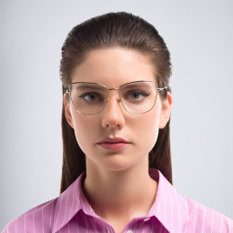 BURBERRY Wide Cat Eye Eyeglasses in Light Gold – Product Photo 5