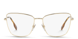 BURBERRY Wide Cat Eye Eyeglasses in Light Gold – Product Photo 1