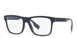 Shop BURBERRY Wide Square Eyeglasses in Blue online.