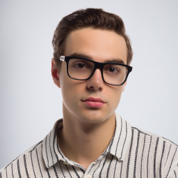 BURBERRY Wide Square Eyeglasses in Black – Product Photo 5