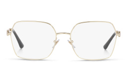 BVLGARI Square Eyeglasses in Pale Gold – Product Photo 1