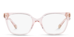 Shop BVLGARI Round Eyeglasses in Transparent Pink online.