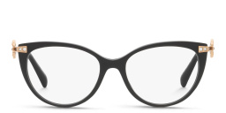 Shop BVLGARI Cat Eye Eyeglasses in Black online.