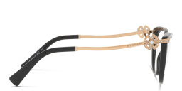 Shop BVLGARI Cat Eye Eyeglasses in Black online.