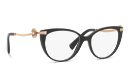 Shop BVLGARI Cat Eye Eyeglasses in Black online.