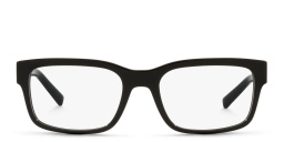Shop Dolce & Gabbana Wide Rectangle Eyeglasses in Black online.