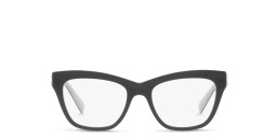 MIU MIU Cat Eye Eyeglasses in Double Layer Black & White – Product Photo 1