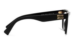 Shop MIU MIU Cat-Eye Eyeglasses in Rubber Black online.