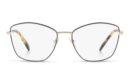 Shop MIU MIU Wide Butterfly Eyeglasses in Black online.