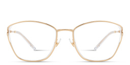 MIU MIU Wide Irregular Eyeglasses in Gold – Product Photo 1