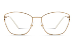MIU MIU Wide Irregular Eyeglasses in Pale Gold – Product Photo 1