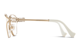 MIU MIU Wide Irregular Eyeglasses in Pale Gold – Product Photo 4