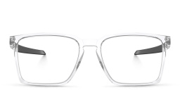 Exchange Wide Rectangle Eyeglasses من اوكلي بلون شفاف لامع - صورة المنتج 1