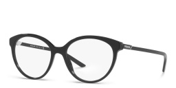 نظارة طبية بإطار دائري من برادا بلون أسود - صورة المنتج 2