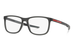 Prada Linea Rossa Wide Pillow Eyeglasses in Transparent Black – Product Photo 2