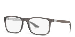 Ray-Ban Unisex Rectangle Eyeglasses in Transparent Grey – Product Photo 2