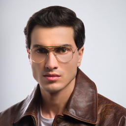 Ray-Ban Unisex Wide Pilot Eyeglasses in Gold – Product Photo 8