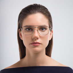 Shop Ray-Ban New Caravan Unisex Wide Square Eyeglasses in Silver online.