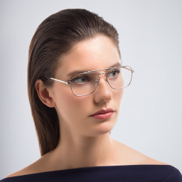 Shop Ray-Ban New Caravan Unisex Wide Square Eyeglasses in Silver online.