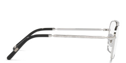 Shop Ray-Ban New Caravan Unisex Wide Square Eyeglasses in Silver online.