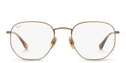 Shop Ray-Ban Hexagonal Unisex Eyeglasses in Gold online.