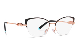 Shop TIFFANY Half-Rim Cat-Eye Eyeglasses in Black On Rubedo online.