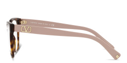 VALENTINO V Logo Square Eyeglasses in Havana – Product Photo 3