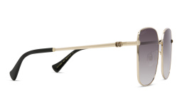 Shop GUCCI Square Sunglasses in Gold online.