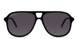 نظارة شمسية بإطار أفياتور من غوتشي بلون أسود - صورة المنتج 1