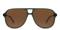 نظارة شمسية بإطار أفياتور من غوتشي بلون أخضر - صورة المنتج 1