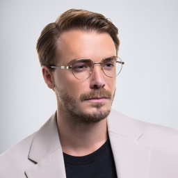 Shop GUCCI Round Eyeglasses in Gold online.