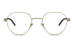 Shop GUCCI Round Eyeglasses in Gold online.