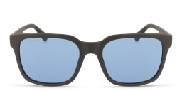 Shop Lacoste Rectangle Sunglasses in Black online.