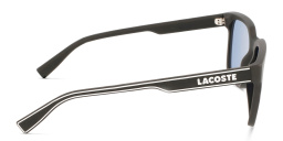 Shop Lacoste Rectangle Sunglasses in Black online.