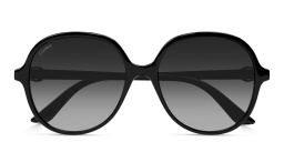 Shop Cartier Signature C de Cartier Panthos Sunglasses in Black online.
