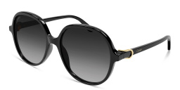 Shop Cartier Signature C de Cartier Panthos Sunglasses in Black online.