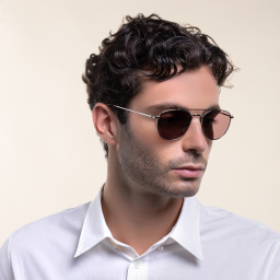 MONTBLANC Pilot Sunglasses in Silver – Product Photo 6