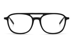 Shop MONTBLANC Wide Aviator Eyeglasses in Black online.