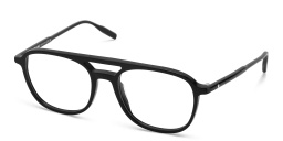 Shop MONTBLANC Wide Aviator Eyeglasses in Black online.