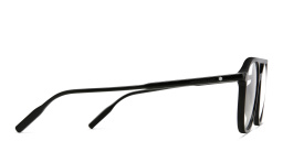 Shop MONTBLANC Wide Aviator Eyeglasses in Black online.