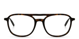 Shop MONTBLANC Wide Aviator Eyeglasses in Havana online.