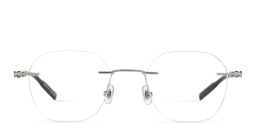 Shop MONTBLANC Snowcap Square Eyeglasses in Silver online.